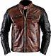 100% Lambskin Leather Motorcycle Biker Riding Jacket Quilted New