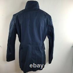 12 Puntododici Men Blue Overcoat Jacket Buttons LongSleeve Turtleneck Size 54/XL