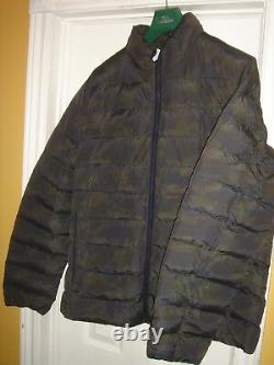 £190 GEOX Respira Mens Jacket M7428m Size 60 Camo Print Breathable System NEW