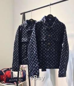 19SS New Embroidery Men's Coats Monogram Overshirt Women's Cowboy Slim Jacket