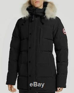 $2670 Canada Goose Men's Black Carson Down Hooded Parka Jacket Coat Size L