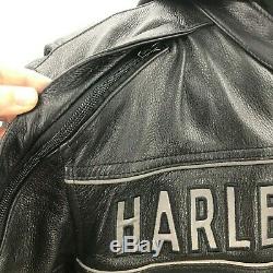 $525 NEW WithTAGS Harley Davidson ROAD WARRIOR Reflective Leather Jacket XL Hoodie