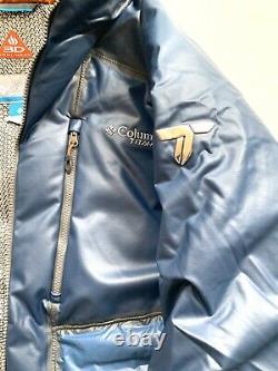 $650 Columbia Titanium OutDry Ex Diamond Piste Down Blue Jacket Men's Size Large