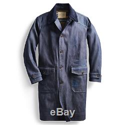 $995 RRL Ralph Lauren Japanese Indigo Raw Denim Raincoat Jacket Men's L Large