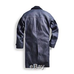 $995 RRL Ralph Lauren Japanese Indigo Raw Denim Raincoat Jacket Men's L Large
