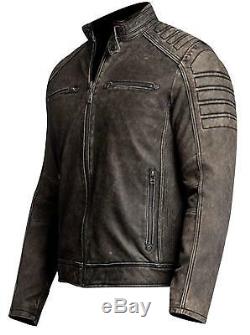AFFLICTION Iron Head New Mens Genuine Leather Vintage Distress Motorcycle Jacket