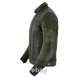 ARN Vintage Leather Motorbike Motorcycle Jacket Touring With Genuine CE Armour