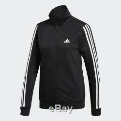 Adidas Women WTS Team Sports Track Suit Jacket Pants Black White 3 Stripe DV2431