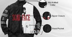 Al Pacinoo Mens Scarface Fashion Bomber Real Biker Leather Jacket New Arrival