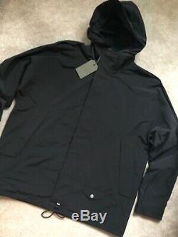 All Saints Black Tanaka Hooded Zip Coat Jacket Overcoat Medium New & Tags