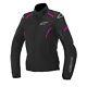Alpinestars Stella Ladies/women Textile Gunner Motorbike Jacket Black/pink/fusia