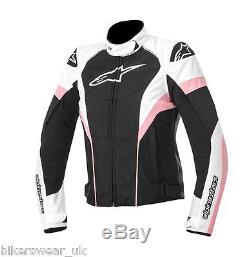 Alpinestars Stella ladies women Textile T-Gp Plus r Bike jacket Black/white/pink