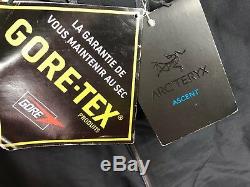 Arc'teryx Ascent Alpha SL Packable Anorak Jacket Gore-Tex Black Mens XS NWT