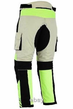 Australian Bikers Gear 2PCS SUIT HiViz Waterproof Motorcycle Jacket + Trouser