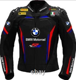 BMW Motorrad Men's Sport Motorcycle Original Leather Jacket Racing Motorcycles