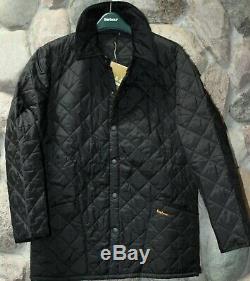 Barbour Heritage Liddesdale Quilt Jacket Coat Black MQU0001BK91 NWT New