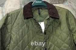 Barbour Heritage Liddesdale Quilted Jacket Coat Olive Green New Medium M