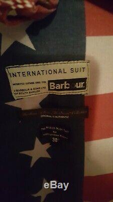 Barbour Rexton International 38 Steve McQueen waxed cotton. U S. Flag lined