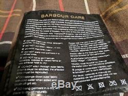 Barbour Waxed Jacket Coat Heskin Sage Olive MWX1224NY91 New Large L Tartan