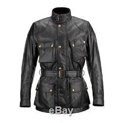 Belstaff Classic Tourist Trophy Black Motorcycle Waxed Cotton Jacket All Sizes
