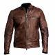 Best Selling Cafe Racer 1 Motorcycle Vintage Brown Biker Genuine Leather Jacket