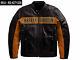 Bill Goldberg Davidson Black Motorcycle Jacket 100% Real Leather Biker Moto Gear