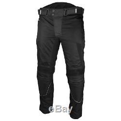 Black Motorbike Motorcycle Suit Waterproof Jacket Trouser Biker Leather Boot New