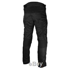 Black Motorbike Motorcycle Suit Waterproof Jacket Trouser Biker Leather Boot New