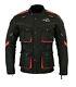 Black Motorbike Motorcycle Long Jacket Waterproof Textile Armour Ce Cordura Uk