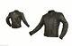 Black Racing Ce Armoured Leather Motorcycle Jacket Classic Protection Motorbike