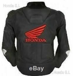 Brand New Honda Motorbike Leather Jacket High Quality Black