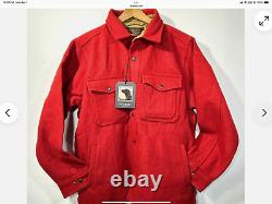 C. C. Filson Mackinaw Wool Jac Shirt Shacket Lined Size Mens XL Red Oak