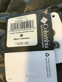 Columbia Titanium Mens OutDry Ex Diamond Piste Jacket 800 Fill Down SZ M $650