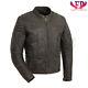 Commuter Men's Motorcycle Leather Jacket Brown