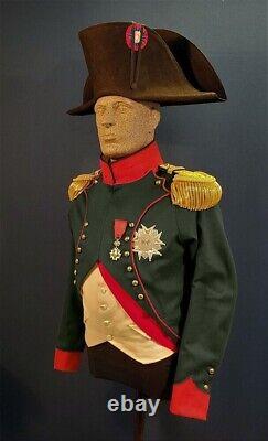 Complete 4 piece set Men's French, Napoleon's Jacket, vest, breeches, and bicorn