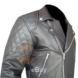 Custom 4588 Gun Metal Hand Made Leather Motorcycle Racing Armoured Biker Jacket