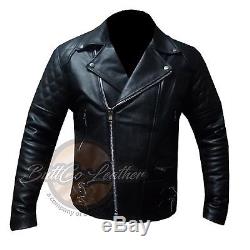 Custom 4588 Gun Metal Hand Made Leather Motorcycle Racing Armoured Biker Jacket