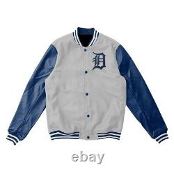 Custom Varsity Letterman Baseball Jacket Wool and Pure Leather Sleeves Jacket