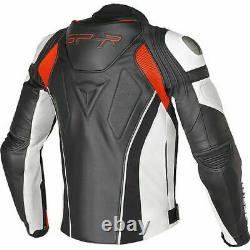Dainese Super Speed-r Leather Jacket Motorbike Black Red White