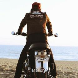 Diesel Men's Studded Leather Moto Motorcycle Jacket Logo Graphics Biker Large