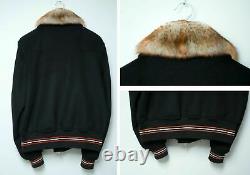 Dior Homme Mens FW17 Hardior Fur Collar Trim Cashmere Wool Bomber Jacket