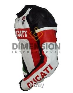 Ducati Motorbike Jacket Motorcycle Real Leather Jackest Team Racing CE Armoured
