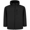 Espionage Men's Big Size Soft Shell Hodded Jacket In Black 2xl To 8xl