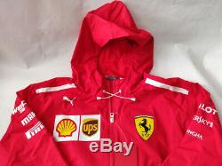 Ferrari Scuderia Mens F1 Racing Rain Jacket Woven By Puma 762365-01 Msrp $225 Sz
