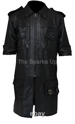 Final Fantasy XV 2 In 1 Video Game Noctis Lucis Caelum Black Leather Jacket Coat