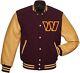 Football Club Washington Commanders Yellow And Burgundy Varsity Fleece Jacket