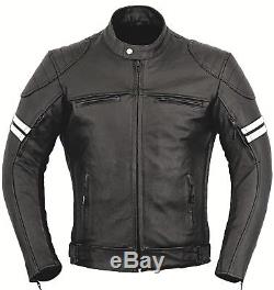 Franklin Vented Motorbike Leather Jacket Motorcycle Protection CE