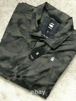 G-star Raw Asfalt / Black Hedrove Coach Camo Zip Jacket Coat XL New & Tags