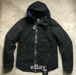 G-star Raw Black Batt Hdd Overshirt Zip Hooded Jacket Coat Small New Tags