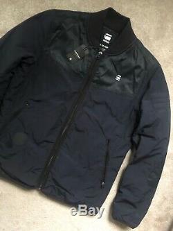 G-star Raw Mazarine Blue Setscale Overshirt Bomber Jacket Coat M New Tags